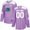 Custom Vancouver Canucks Jersey Name And Number Purple Pink Hockey Fights Cancer Practice