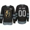 Custom Vegas Golden Knights Jersey Name And Number 1917-2017 Black 100th Anniversary NHL