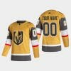 Custom Vegas Golden Knights Jersey Name And Number 2020-21 Gold Player Alternate NHL