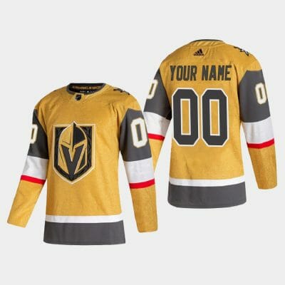 Custom Vegas Golden Knights Jersey Name And Number 2020-21 Gold Player Alternate NHL