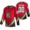 Custom Vegas Golden Knights Jersey Name And Number 2020-21 Red Alternate Player NHL