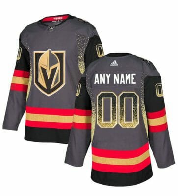 Custom Vegas Golden Knights Jersey Name And Number Gray Drift Fashion