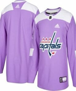 Custom Washington Capitals Jersey Name And Number Purple Pink Hockey Fights Cancer Practice