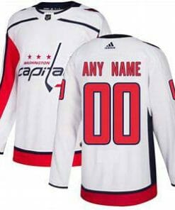 Custom Washington Capitals Jersey Name And Number White 1