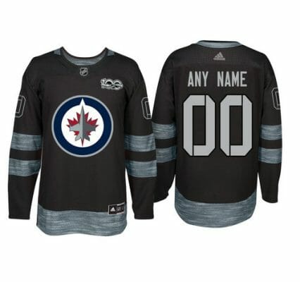 Custom Winnipeg Jets Jersey Name And Number 1917-2017 Black 100th Anniversary NHL 8 Custom Winnipeg Jets Jersey Name And Number 1917-2017 Black 100th Anniversary NHL