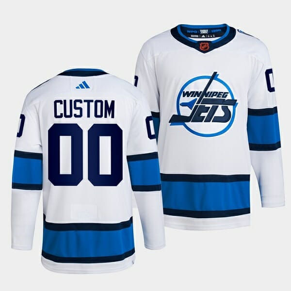Custom Winnipeg Jets Jersey Name And Number 2022 White Reverse Retro 1 Custom Winnipeg Jets Jersey Name And Number 2022 White Reverse Retro