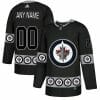 Custom Winnipeg Jets Jersey Name And Number Black Team Logos Fashion