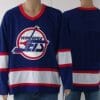 Custom Winnipeg Jets Jersey Name And Number Blue CCM