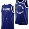 Desmond Claude Jersey #1 Xavier Musketeers All For One Blue College Basketball Uniform