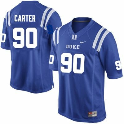 Duke Blue Devils DeWayne Carter Jersey #90 College Football Blue
