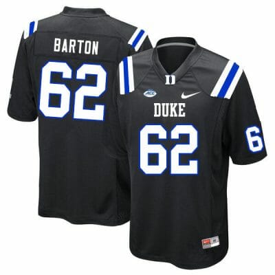 Duke Blue Devils Graham Barton Jersey #62 College Football Black
