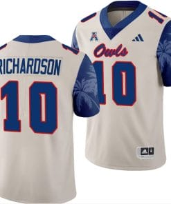 FAU Owls Daniel Richardson Jersey #10 Alternate Football Game Sand 2023
