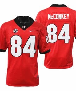 Georgia Bulldogs Ladd McConkey Jersey #84 College Football Game Red