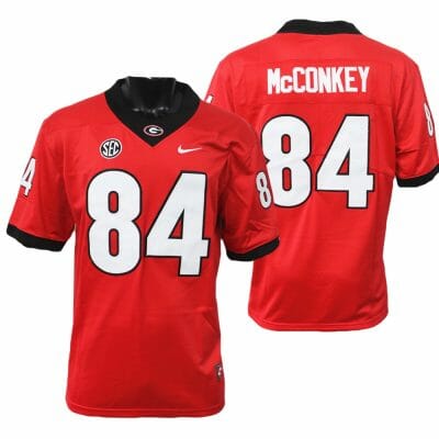 Georgia Bulldogs Ladd McConkey Jersey #84 College Football Game Red