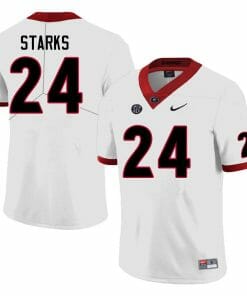 Georgia Bulldogs Malaki Starks Jersey #24 College Football Game White