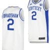 Kentucky Wildcats Aaron Bradshaw Jersey #2 Limited Retro Basketball White 2023-24