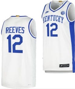 Kentucky Wildcats Antonio Reeves Jersey #12 Limited Retro Basketball White 2023-24