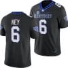 Kentucky Wildcats Dane Key Jersey #6 Alternate Football Game Black 2023