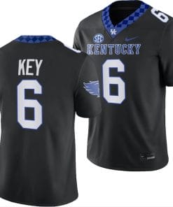 Kentucky Wildcats Dane Key Jersey #6 Alternate Football Game Black 2023