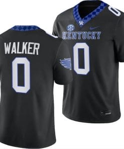 Kentucky Wildcats Deone Walker Jersey #0 Alternate Football Game Black 2023