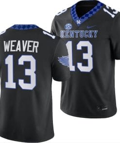 Kentucky Wildcats JJ Weaver Jersey #13 Alternate Football Game Black 2023