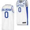 Kentucky Wildcats Robert Dillingham Jersey #0 Limited Retro Basketball White 2023-24