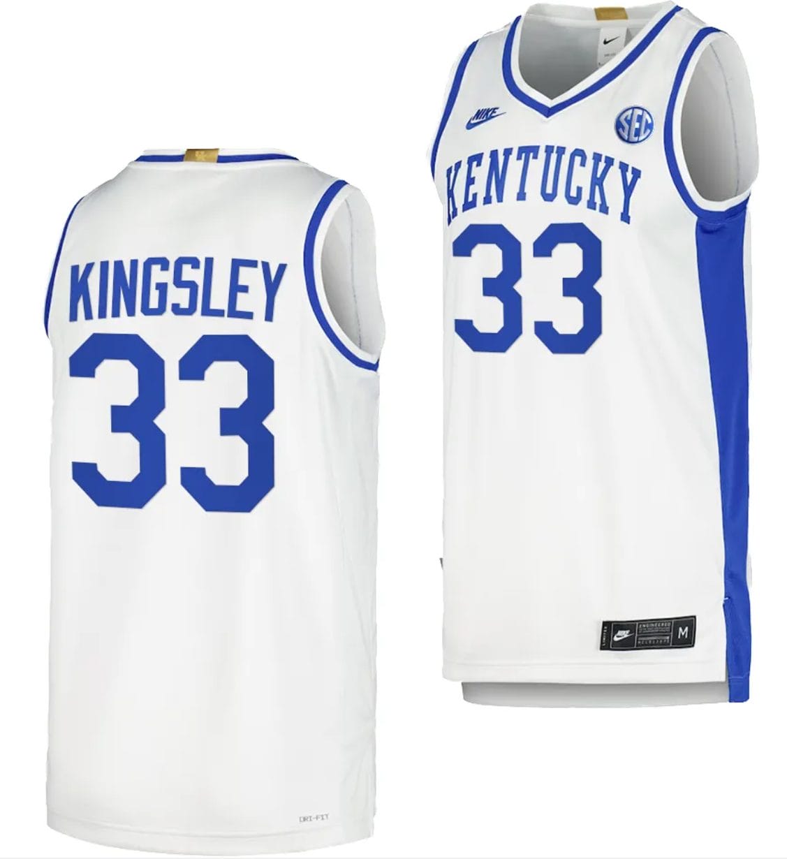 Kentucky Wildcats Ugonna Kingsley Jersey #33 Limited Retro Basketball White 2023-24 1 Kentucky Wildcats Ugonna Kingsley Jersey #33 Limited Retro Basketball White 2023-24