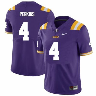 LSU Tigers Harold Perkins Jersey #4 College Football Purple