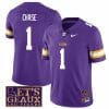 Lsu Tigers JaMarr Chase Jersey #1 College Football Let's Geaux Patch Stitched Purple