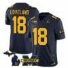 Michigan Wolverines Colston Loveland Jersey #18 Special College Football 2023 Stitched Navy