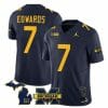 Michigan Wolverines Donovan Edwards Jersey #7 Special College Football 2023 Stitched Navy