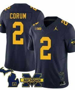 Michigan Wolverines Blake Corum Jersey Special #2 College Football 2023 Stitched Navy