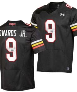 Maryland Terrapins Billy Edwards Jr Jersey #9 College Football Black 2023 Replica Uniform