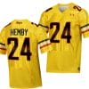Maryland Terrapins Roman Hemby Jersey #24 College Football Gold 2023 Script Uniform