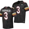 Maryland Terrapins Taulia Tagovailoa Jersey #3 College Football Black 2023 Replica Uniform