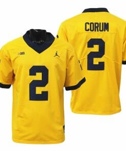 Michigan Wolverines Blake Corum Jersey #2 College Football Game Yellow