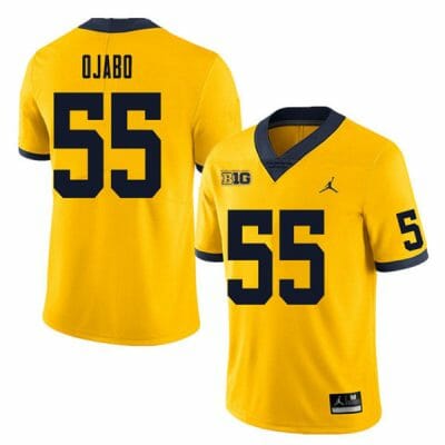 Michigan Wolverines David Ojabo Jersey #55 College Football Game Yellow