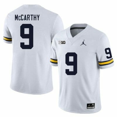 Michigan Wolverines JJ McCarthy Jersey #9 College Football Game White