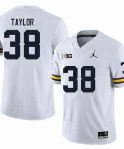 Michigan Wolverines Joe Taylor Jersey #18 College Football Game White