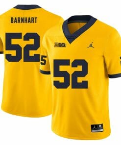 Michigan Wolverines Karsen Barnhart Jersey #52 College Football Game Yellow