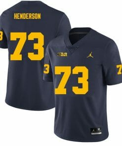Michigan Wolverines LaDarius Henderson Jersey #73 College Football Game Navy