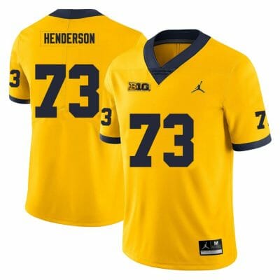 Michigan Wolverines LaDarius Henderson Jersey #73 College Football Game Yellow