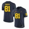 Michigan Wolverines Louis Hansen Jersey #81 College Football Game Navy