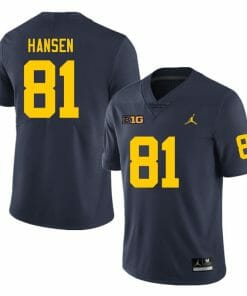 Michigan Wolverines Louis Hansen Jersey #81 College Football Game Navy