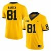 Michigan Wolverines Louis Hansen Jersey #81 College Football Game Yellow