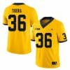 Michigan Wolverines Nico Tiberia Jersey #36 College Football Game Yellow
