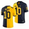 Michigan Wolverines Tom Brady Jersey #10 College Football Game Navy Split Two Tone 6 Michigan Wolverines Tom Brady Jersey #10 College Football Game Navy Split Two Tone