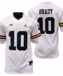Michigan Wolverines Tom Brady Jersey #10 College Football Game White