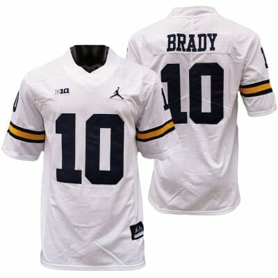 Michigan Wolverines Tom Brady Jersey #10 College Football Game White