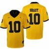 Michigan Wolverines Tom Brady Jersey #10 College Football Game Yellow